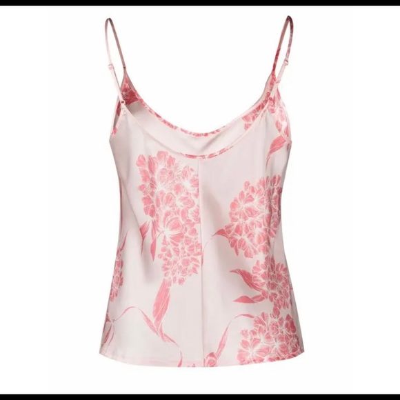 LA PERLA FLORAL CAMISOLE SILK TOP - Picture 2 of 3